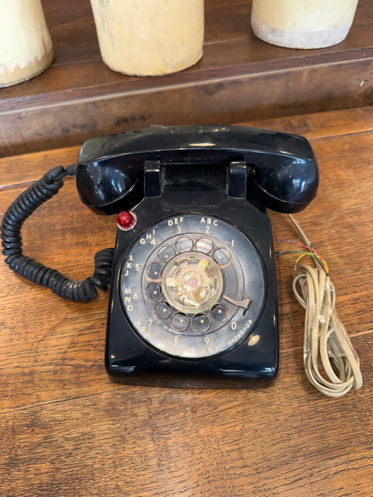 intage Mid-Century Western Electric Bell System Black Rotary Desk Phone (Model 500)