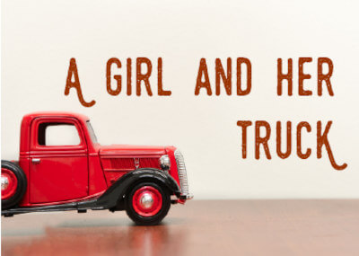 A long bed truck and a paintbrush