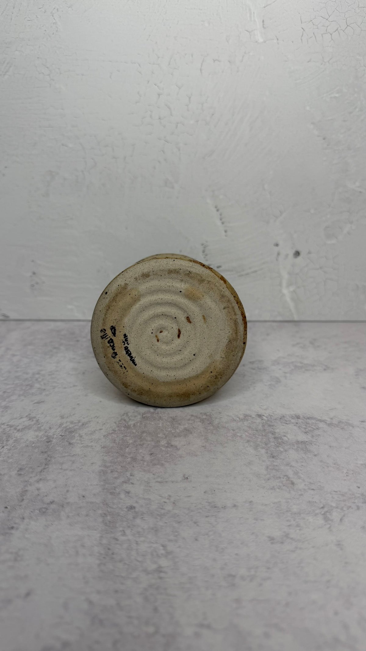 Stoneware Jam/Sugar pot with silver spoon