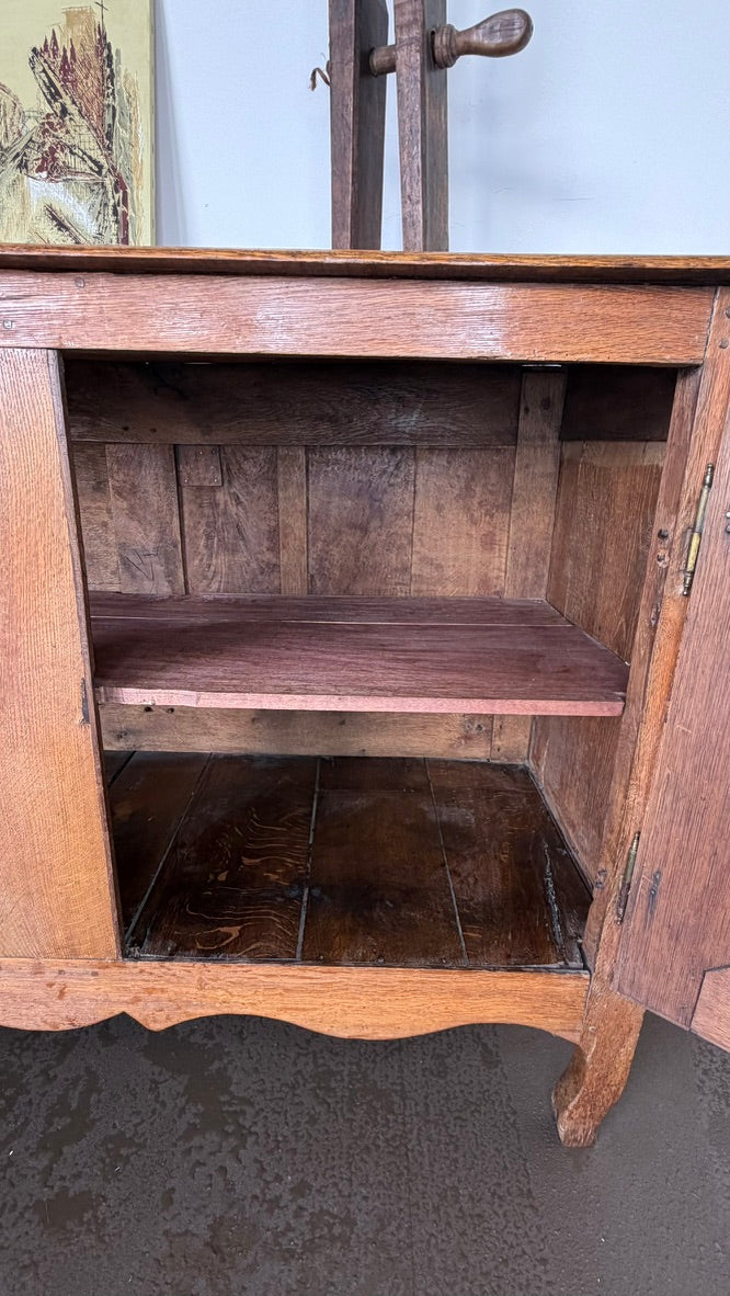 Antique French Provincial Oak Sideboard | 57" Low Country Buffet Server & Credenza
