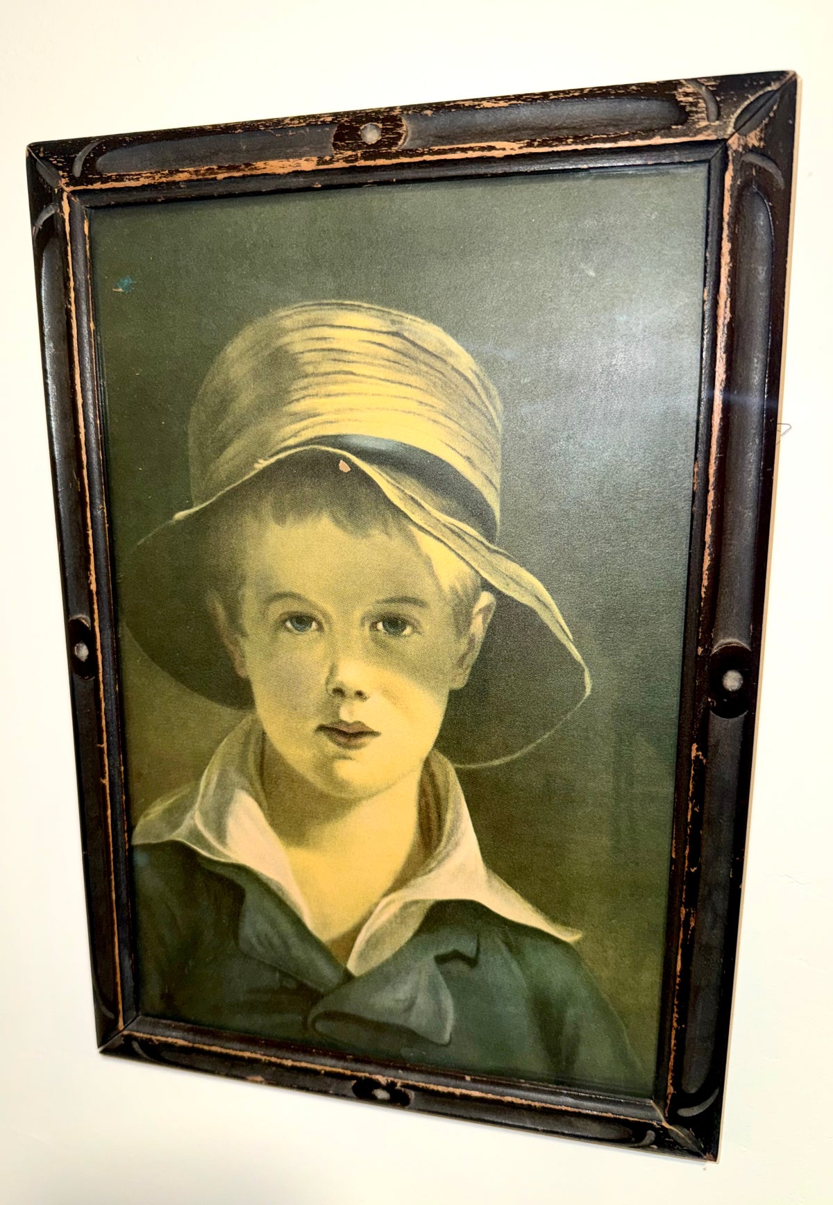 Antique Thomas Sully "The Torn Hat" Framed Print – Vintage Americana Boy Portrait