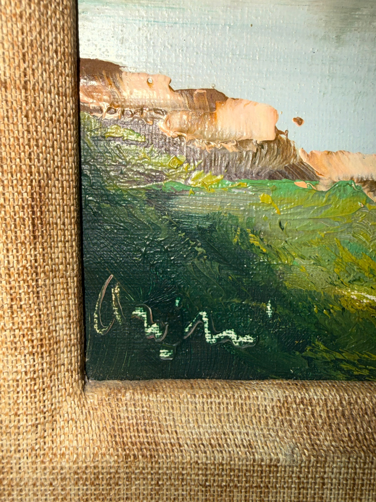 Mid-Century Impressionist River Landscape Oil Painting – Framed & Signed