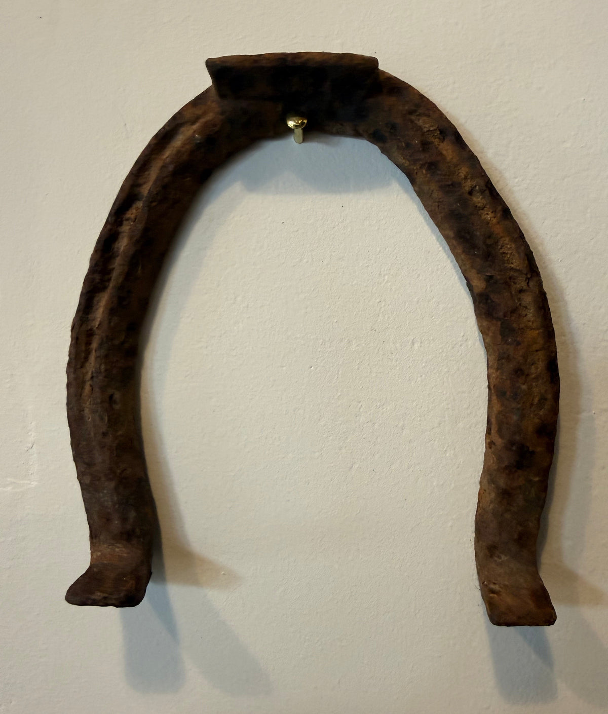 Antique Framed Wrought Iron Horseshoes