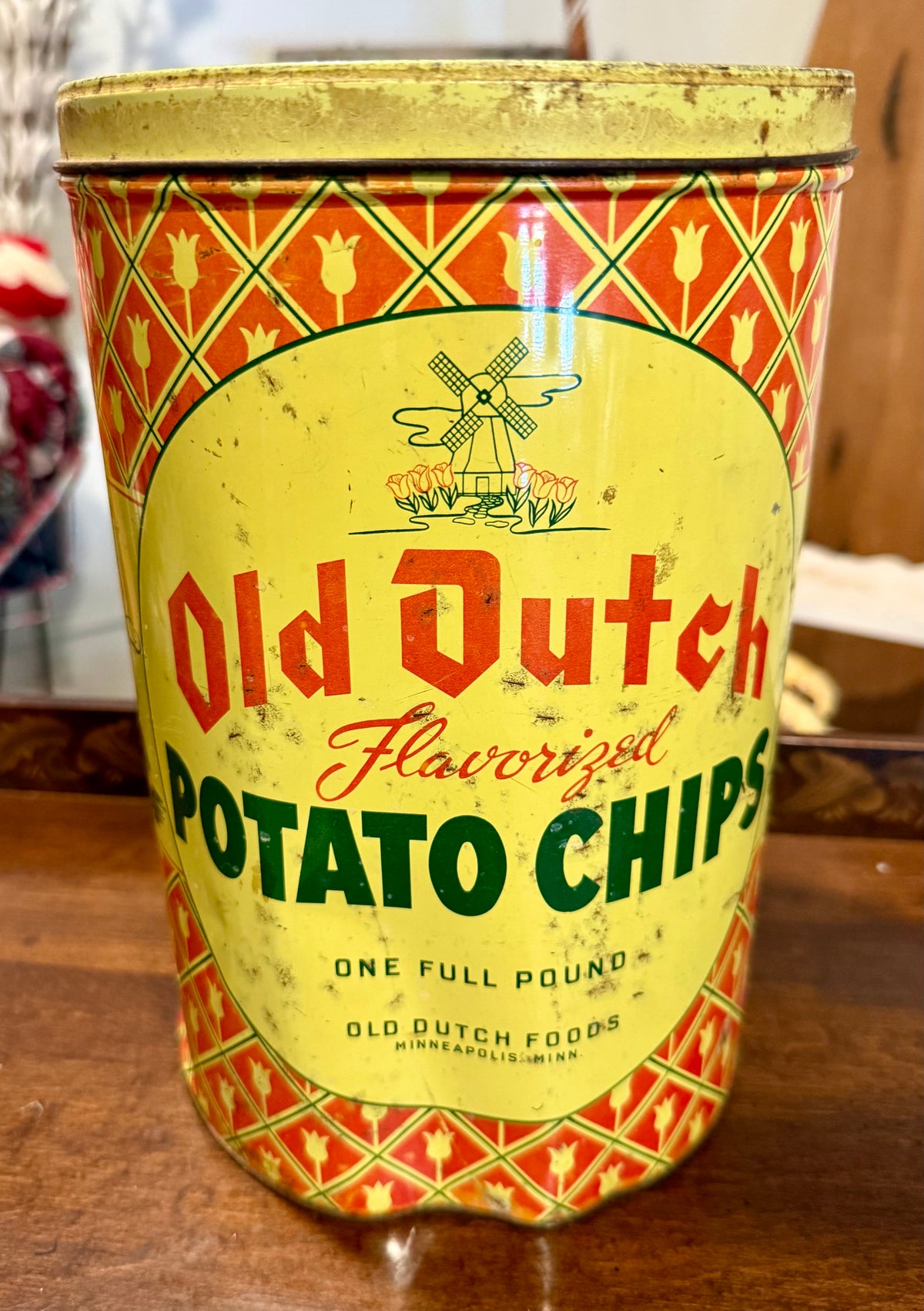 Old Dutch Potato Chips Advertising Tin