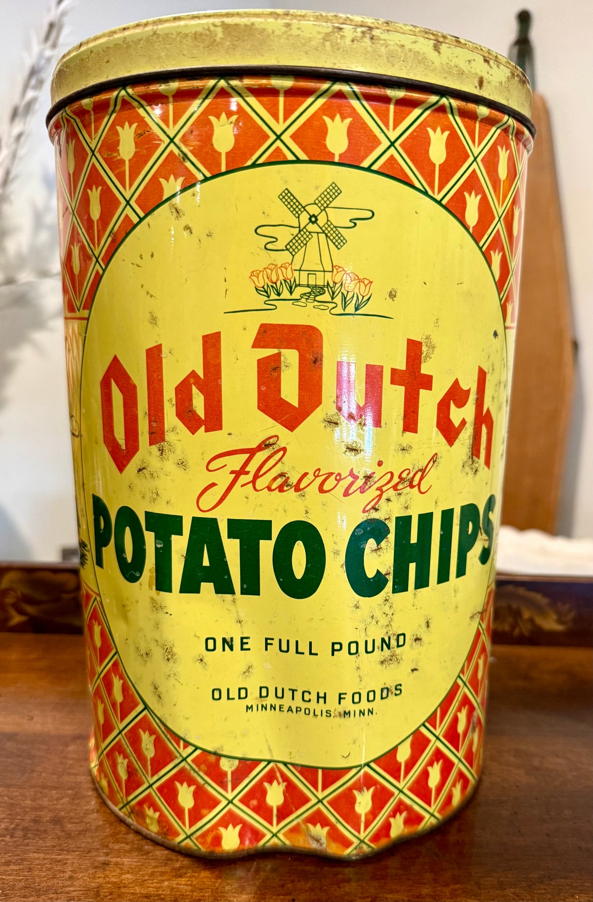 Old Dutch Potato Chips Advertising Tin