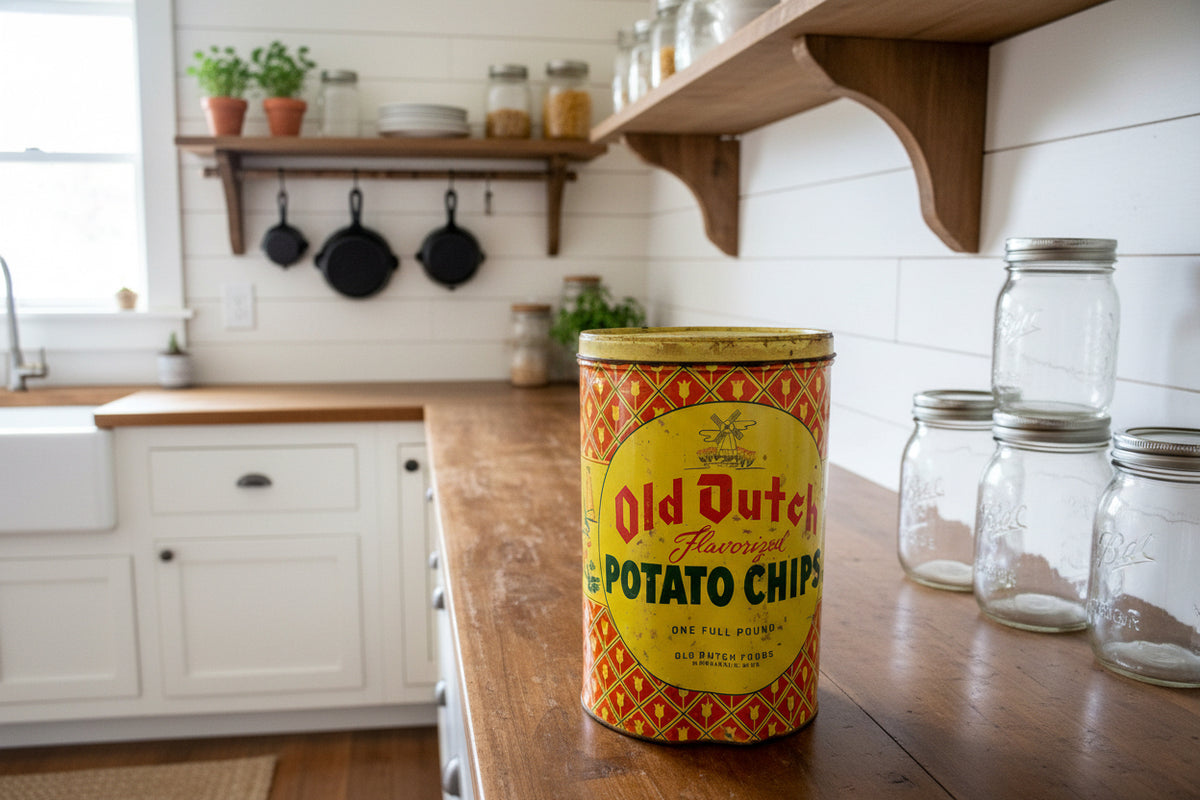 Old Dutch Potato Chips Advertising Tin