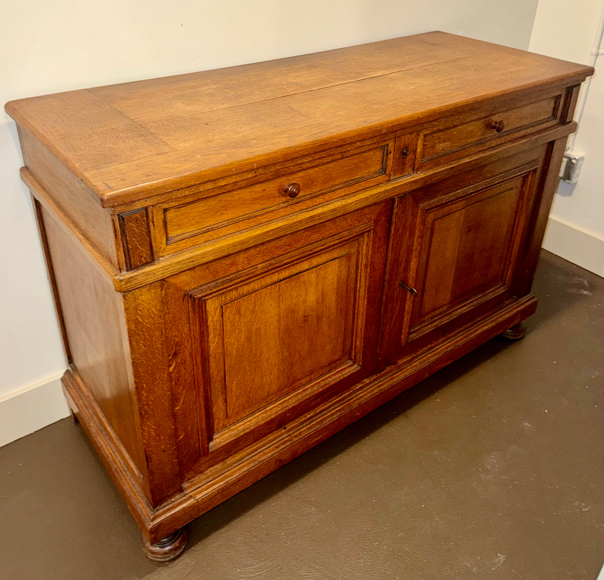 Antique French Oak Buffet | 19th Century Two-Drawer Sideboard
