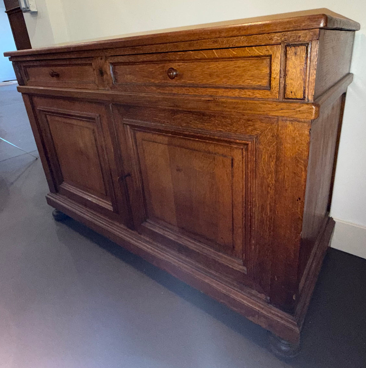 Antique French Oak Buffet | 19th Century Two-Drawer Sideboard