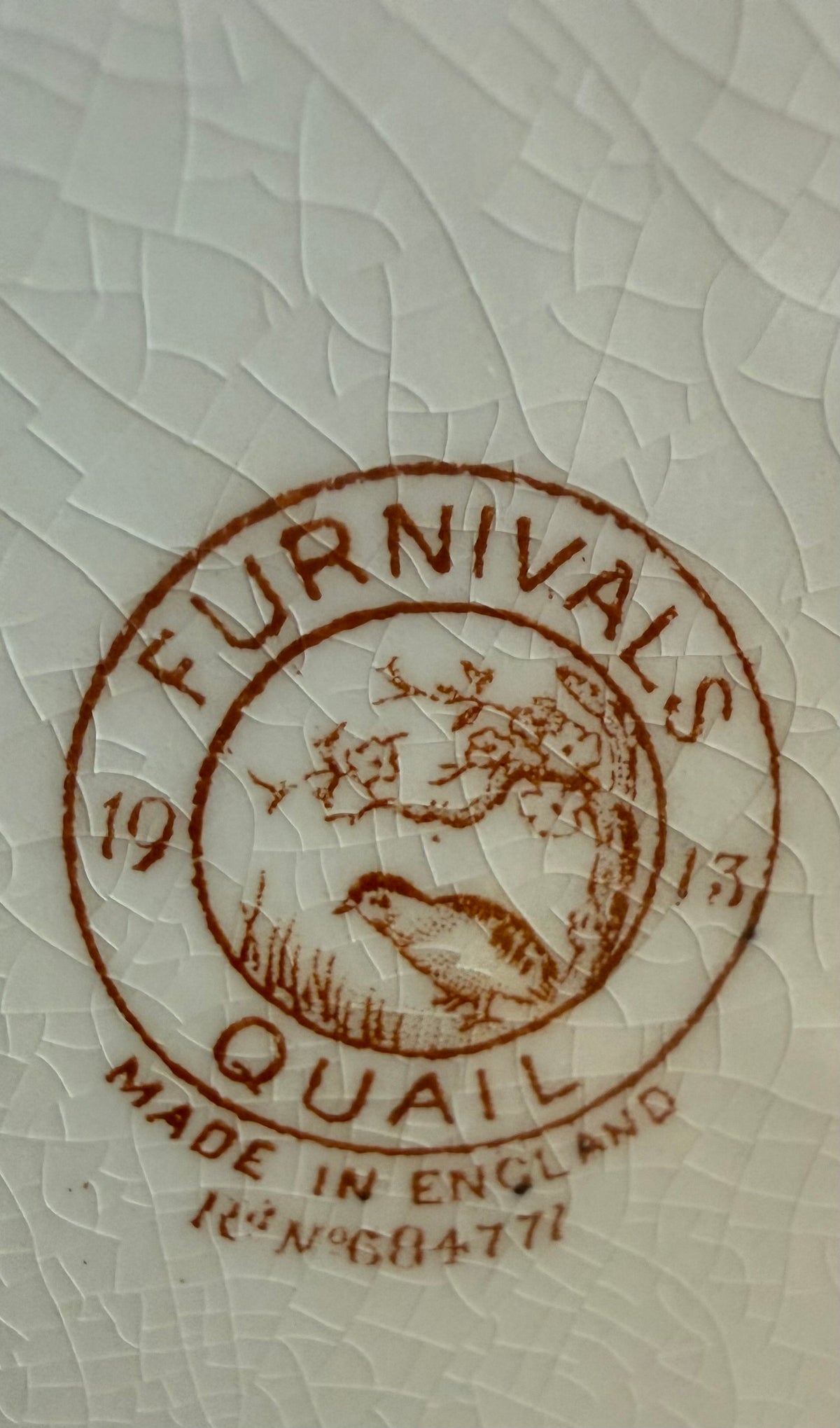 Vintage Furnivals "Quail Brown" Transferware Ceramic Pitcher