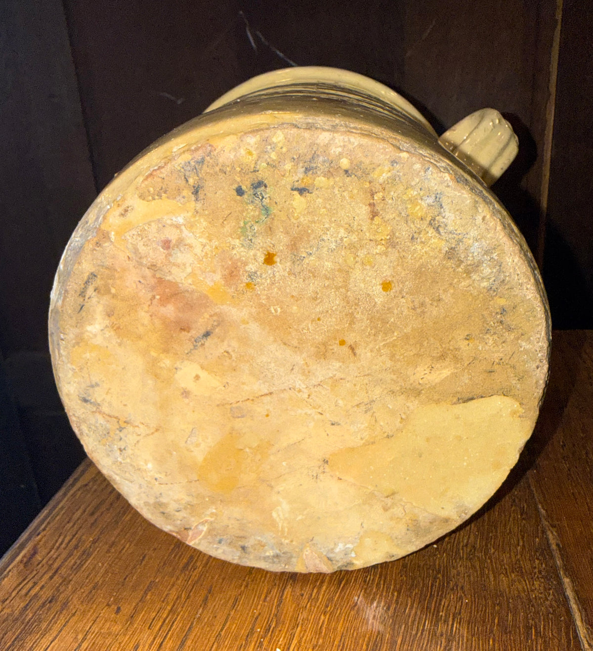 19th Century Antique Italian Glazed Terracotta Confit Pot / Sardine Crock with Double Loop Handles (#2)