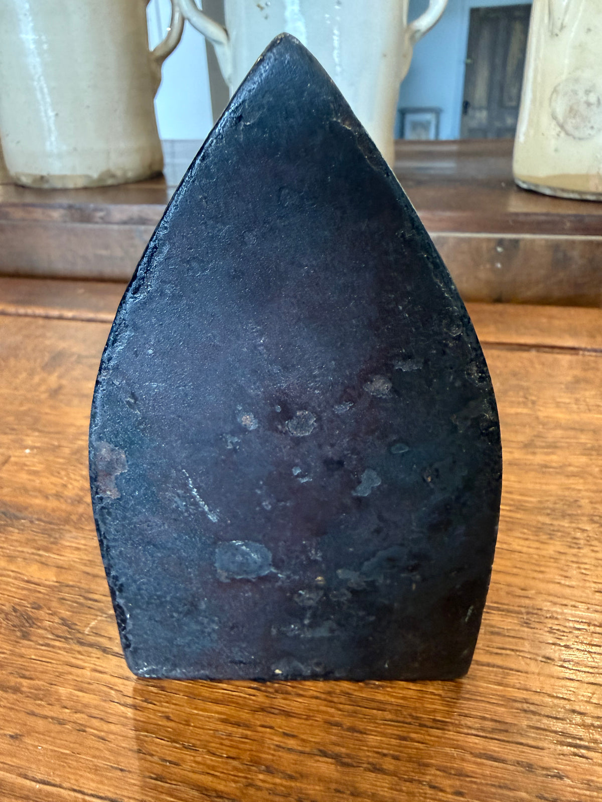 Antique 1912 Ober No. 6 Cast Iron Sad Iron | Rustic Red Handle 6lbs