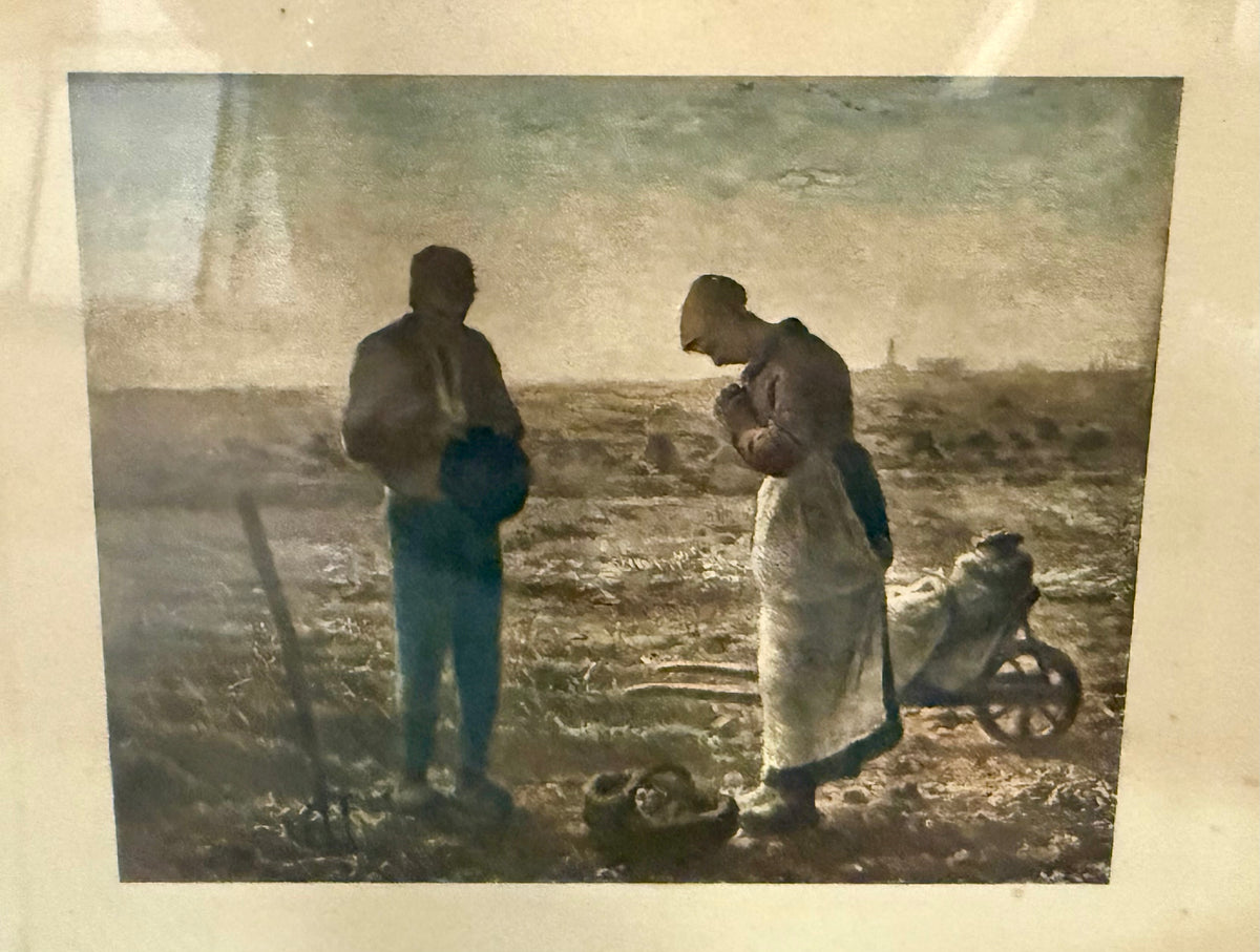 Antique Jean-François Millet "The Angelus" Lithograph Print – Realism Barbizon School Artwork