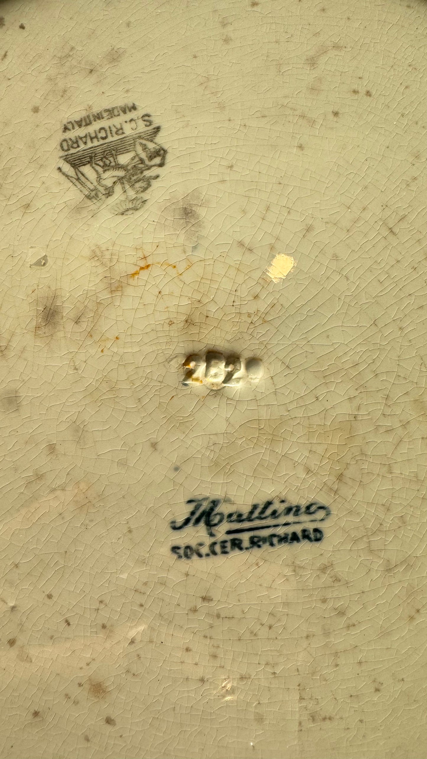 Antique Italian Plate c.1870s–1896 : “Mattino” by Soc. Cer. Richard, Pre-Richard-Ginori