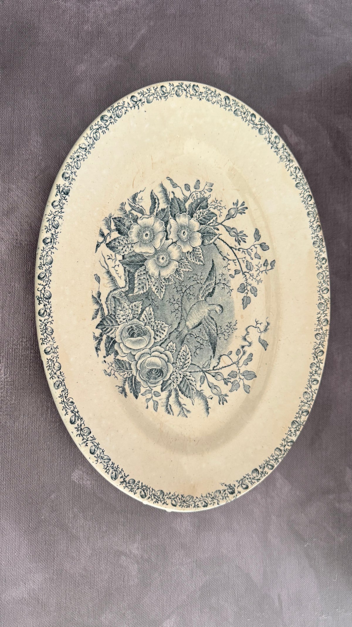 Antique Italian Platter c.1870s–1896 : “Mattino” by Soc. Cer. Richard, Pre-Richard-Ginori