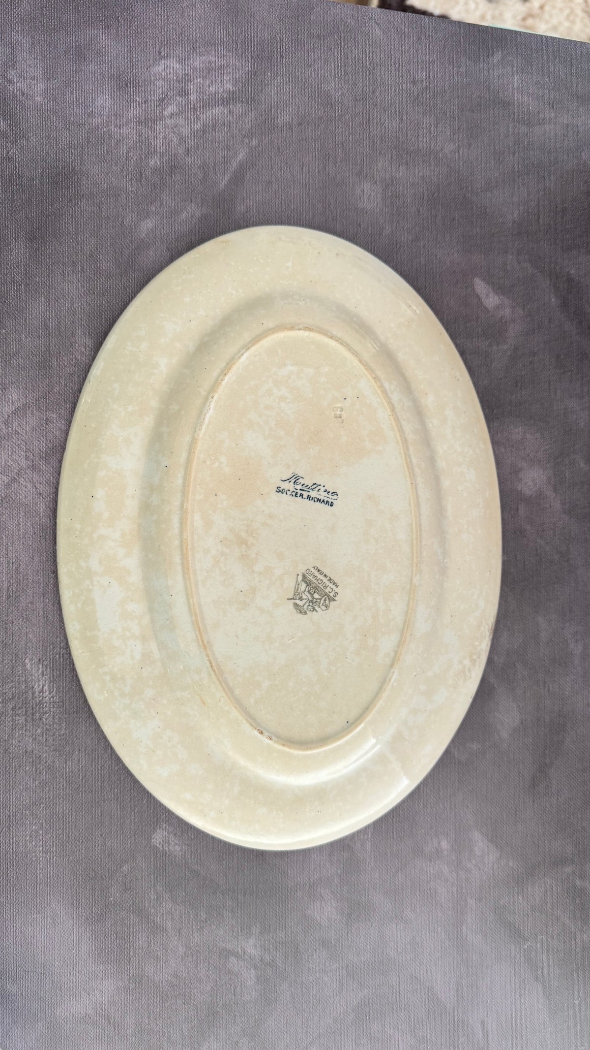 Antique Italian Platter c.1870s–1896 : “Mattino” by Soc. Cer. Richard, Pre-Richard-Ginori