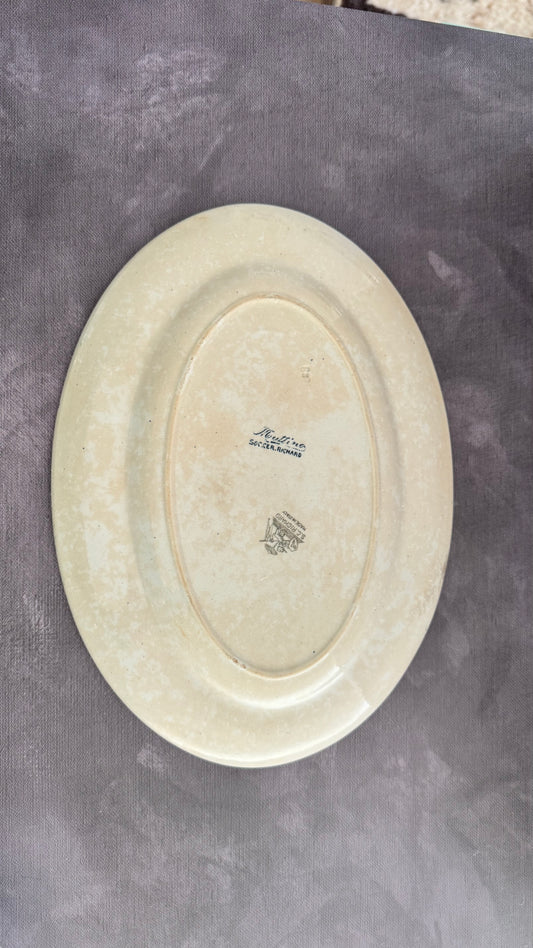 Antique Italian Platter c.1870s–1896 : “Mattino” by Soc. Cer. Richard, Pre-Richard-Ginori