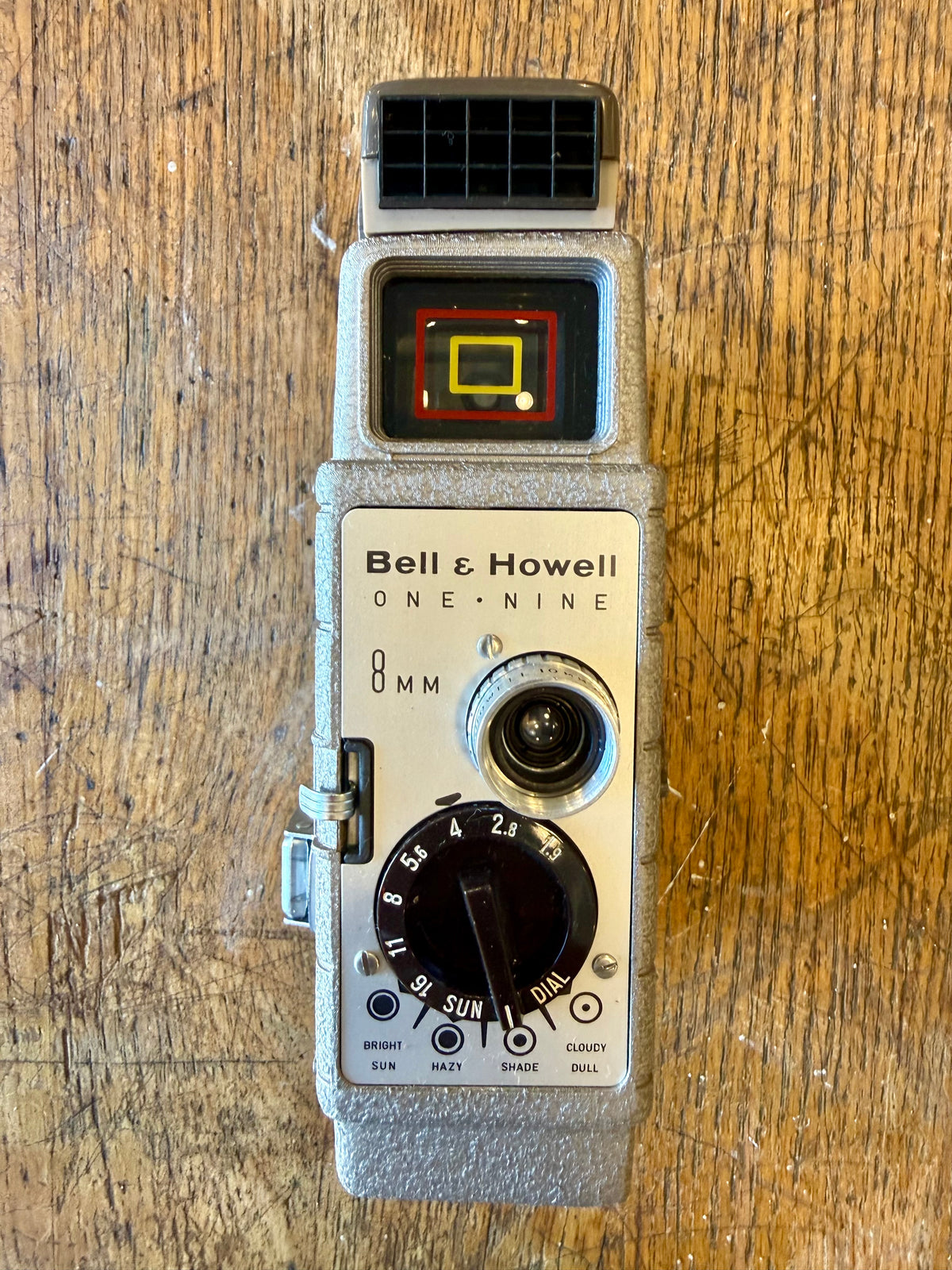 Vintage 1950s Bell & Howell One-Nine 8mm Movie Camera with Original Leather Case