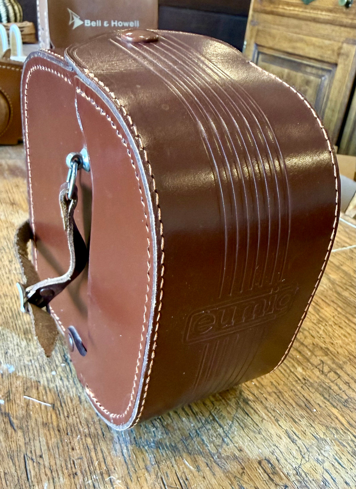 Vintage 1950s Eumig C3M 3-Lens 8mm Movie Camera with Original Light Meter & Leather Case – Made in Austria