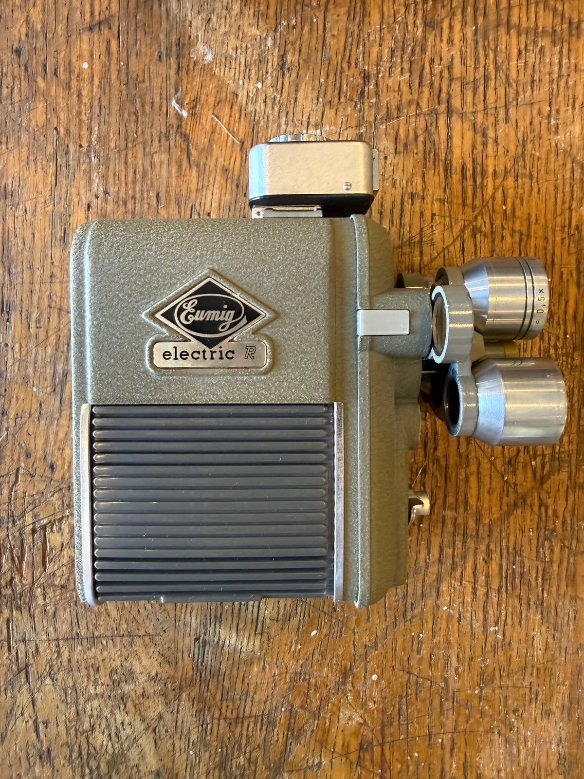 Vintage 1950s Eumig C3M 3-Lens 8mm Movie Camera with Original Light Meter & Leather Case – Made in Austria