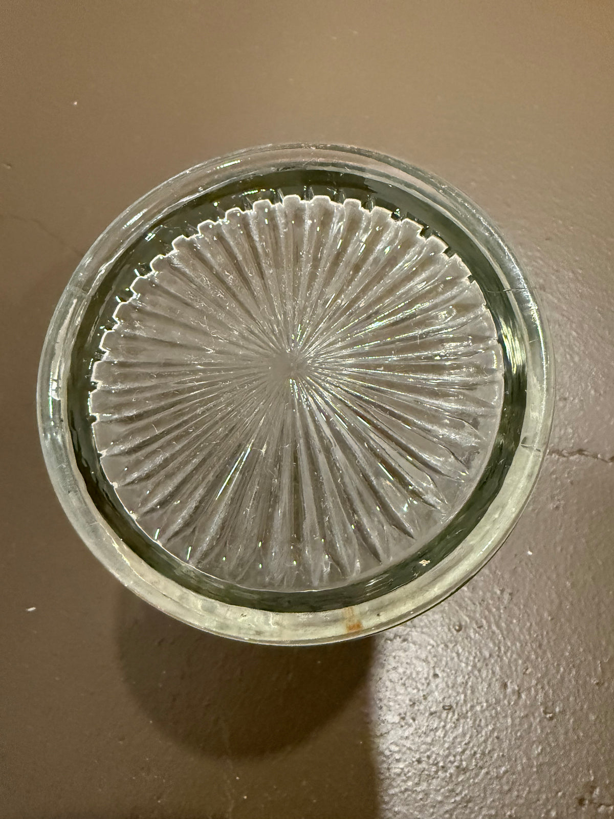 Vintage Mid-Century Hand-Etched Glass Ice Bucket - Silver Swing Handle Starburst Base