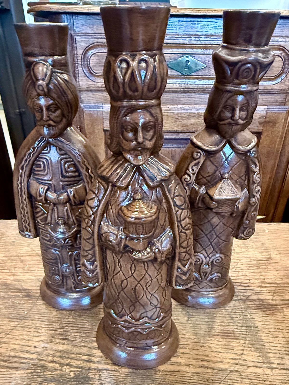 Vintage Mid-Century Three Wise Men Holiday Figurines - Set of 3