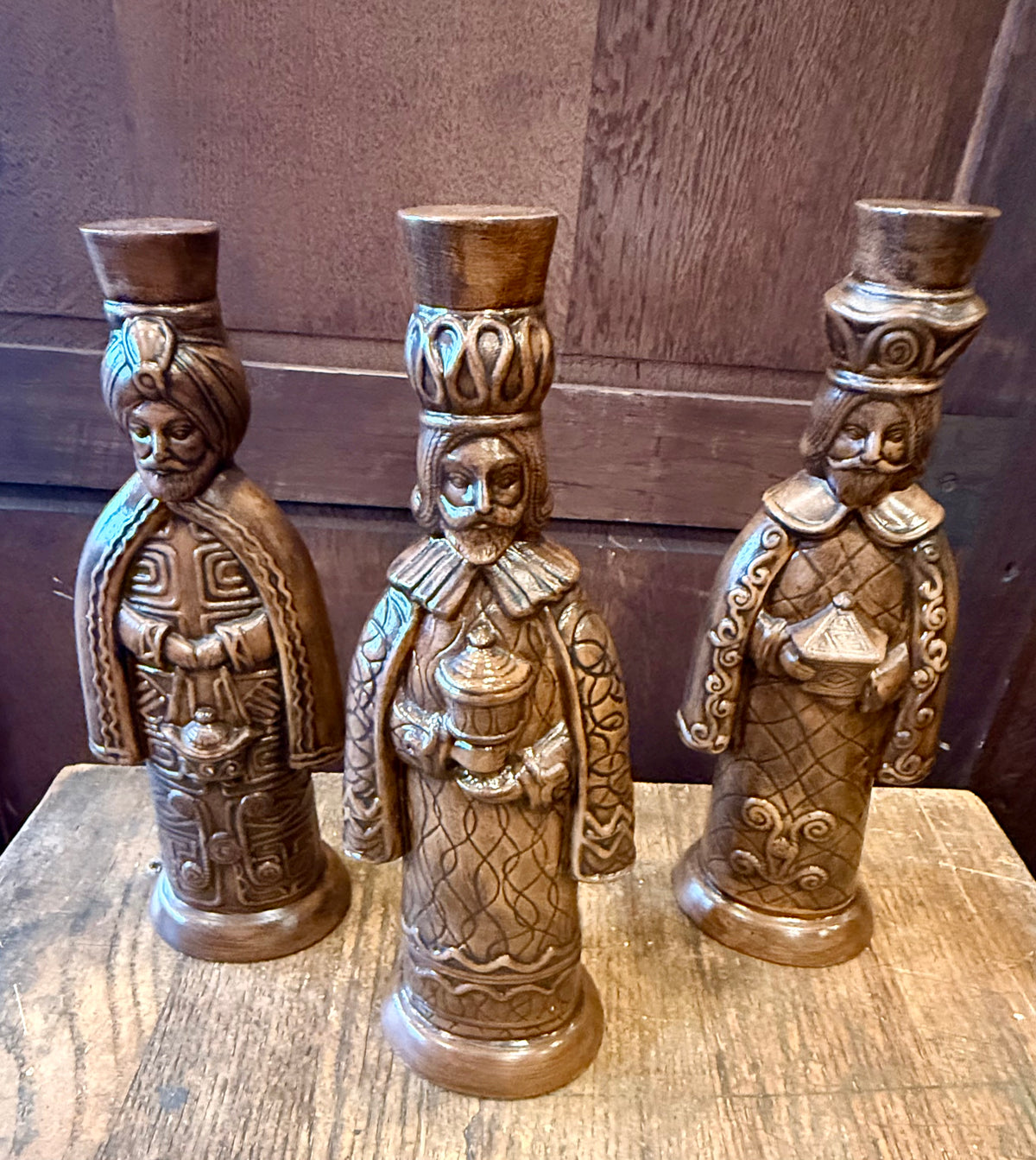 Vintage Mid-Century Three Wise Men Holiday Figurines - Set of 3