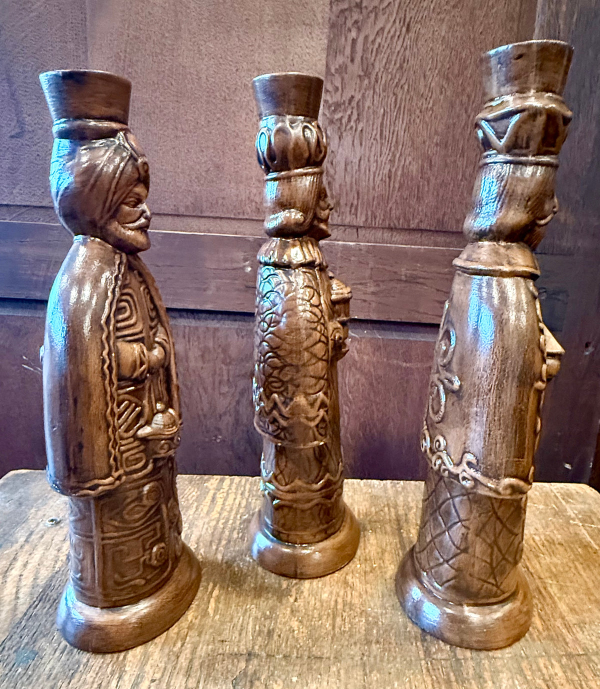 Vintage Mid-Century Three Wise Men Holiday Figurines - Set of 3