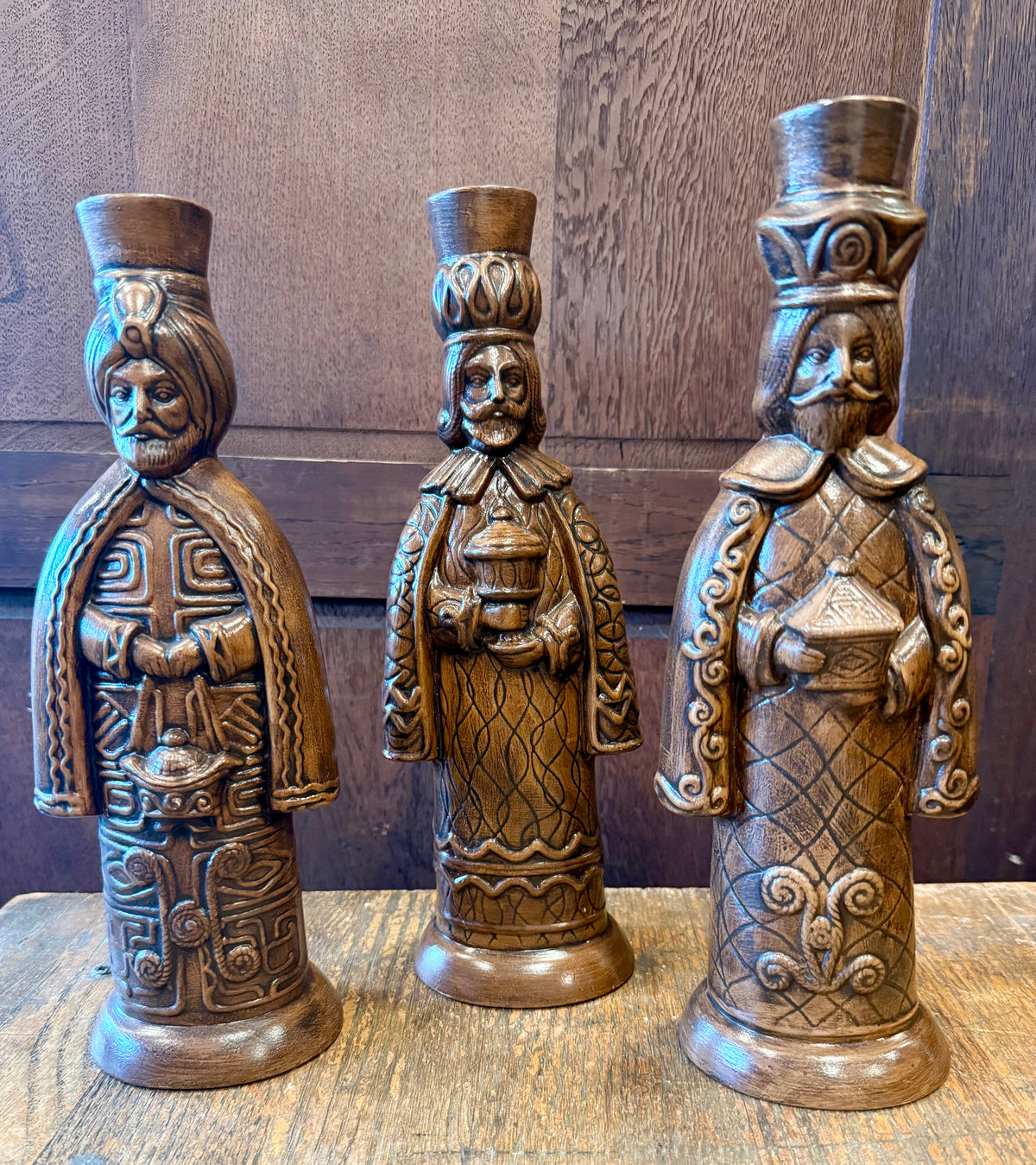 Vintage Mid-Century Three Wise Men Holiday Figurines - Set of 3