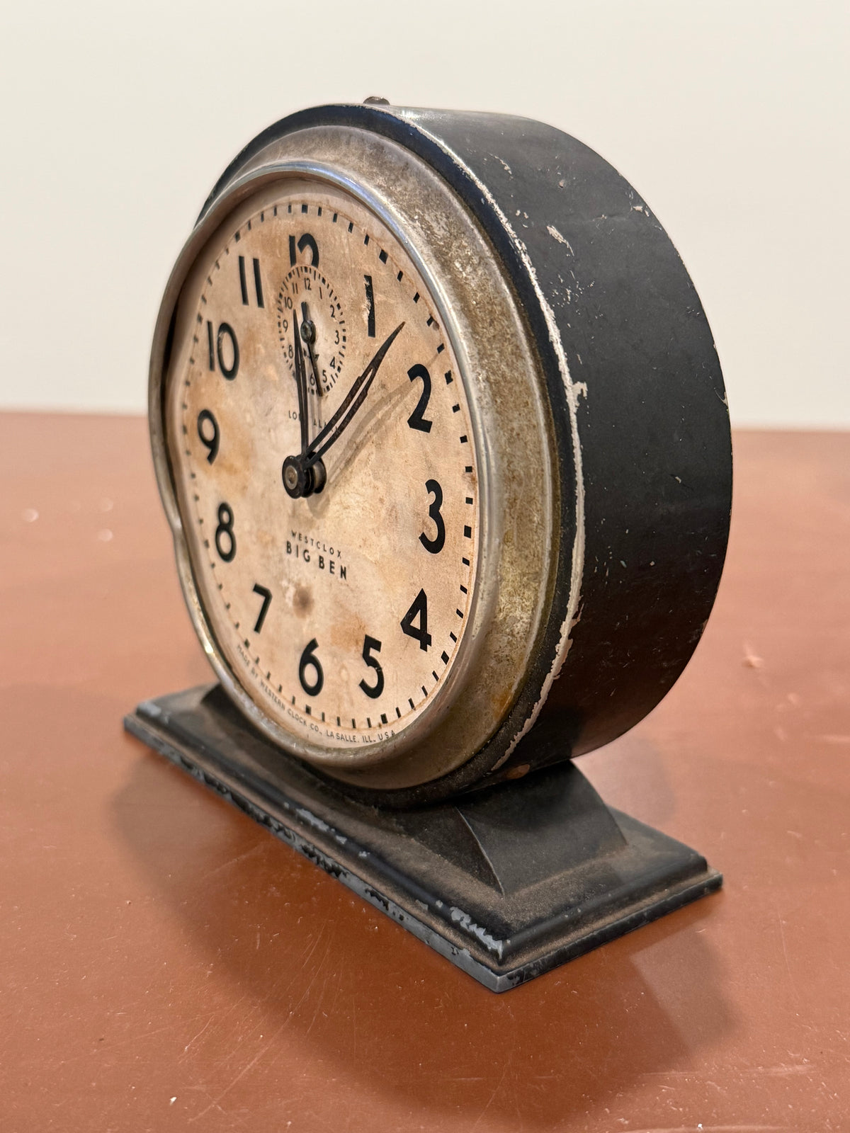 Antique 1930s Westclox Big Ben Style 4a Loud Alarm Mechanical Clock – Vintage Art Deco Tabletop Decor